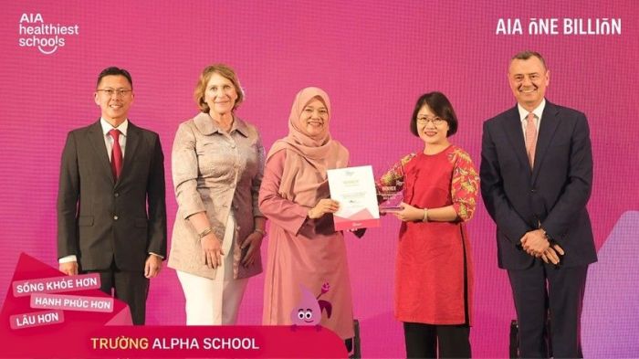Hệ thống giáo dục Alpha đạt giải ‘Trường học lành mạnh AIA’ khu vực châu Á